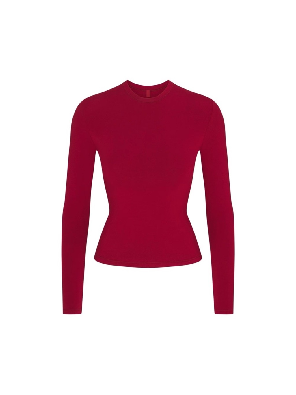 Skims Cotton Jersey Long Sleeve T-Shirt Brick Size Xs Nwt (G12)
